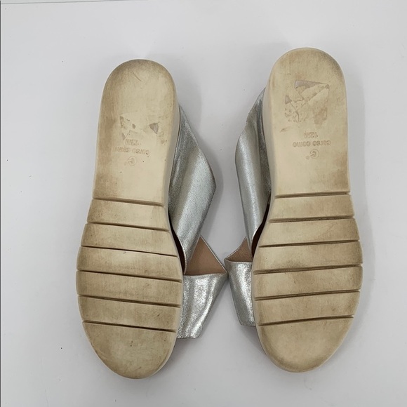 Corso Como Bilanka criss cross wedge platform slide mule shoe metallic women 12 - Picture 7 of 7